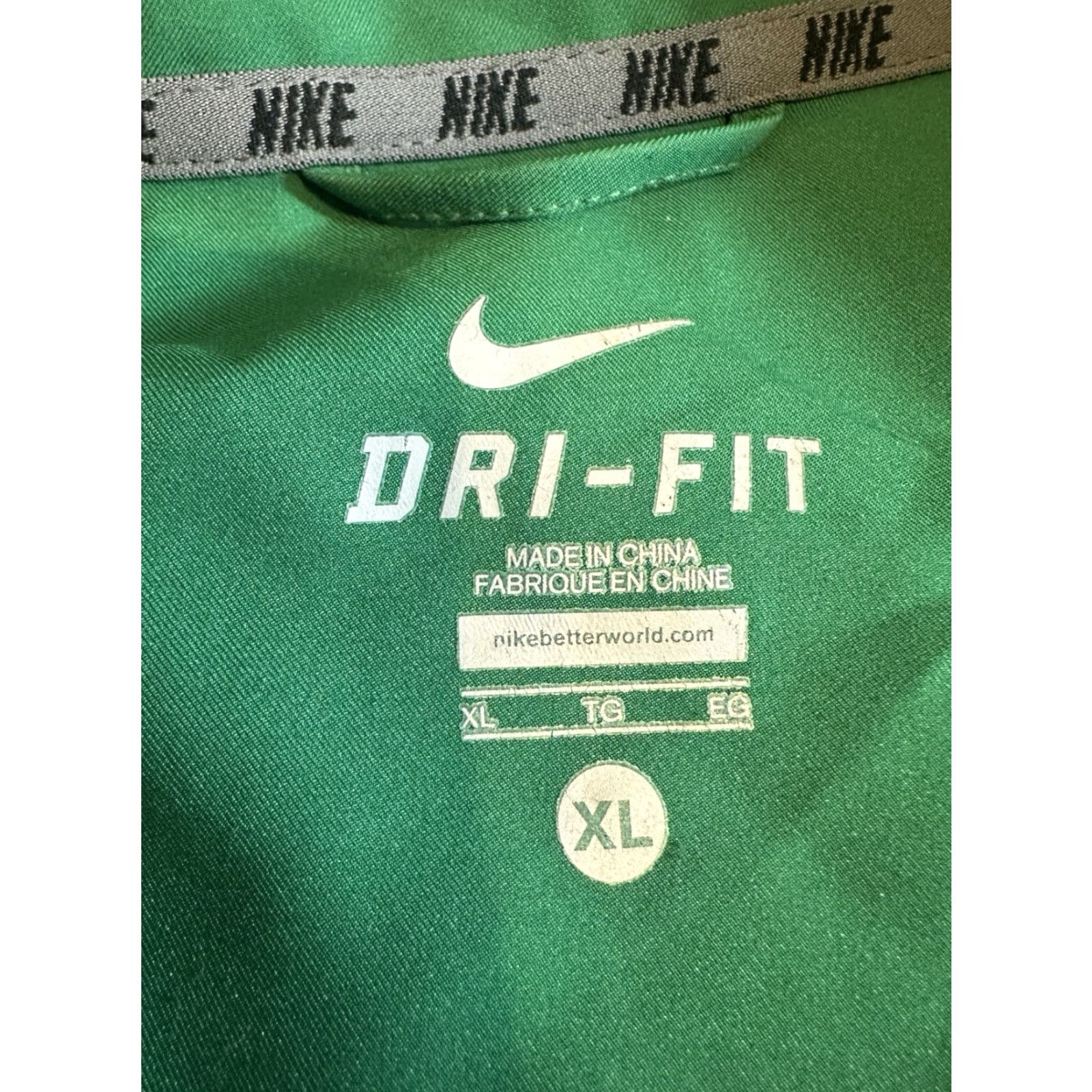 Nike Nike Dri-Fit Track Jacket Green XL Full Zip Performance Men Jacket Size US XL / EU 56 / 4 - 4 Thumbnail