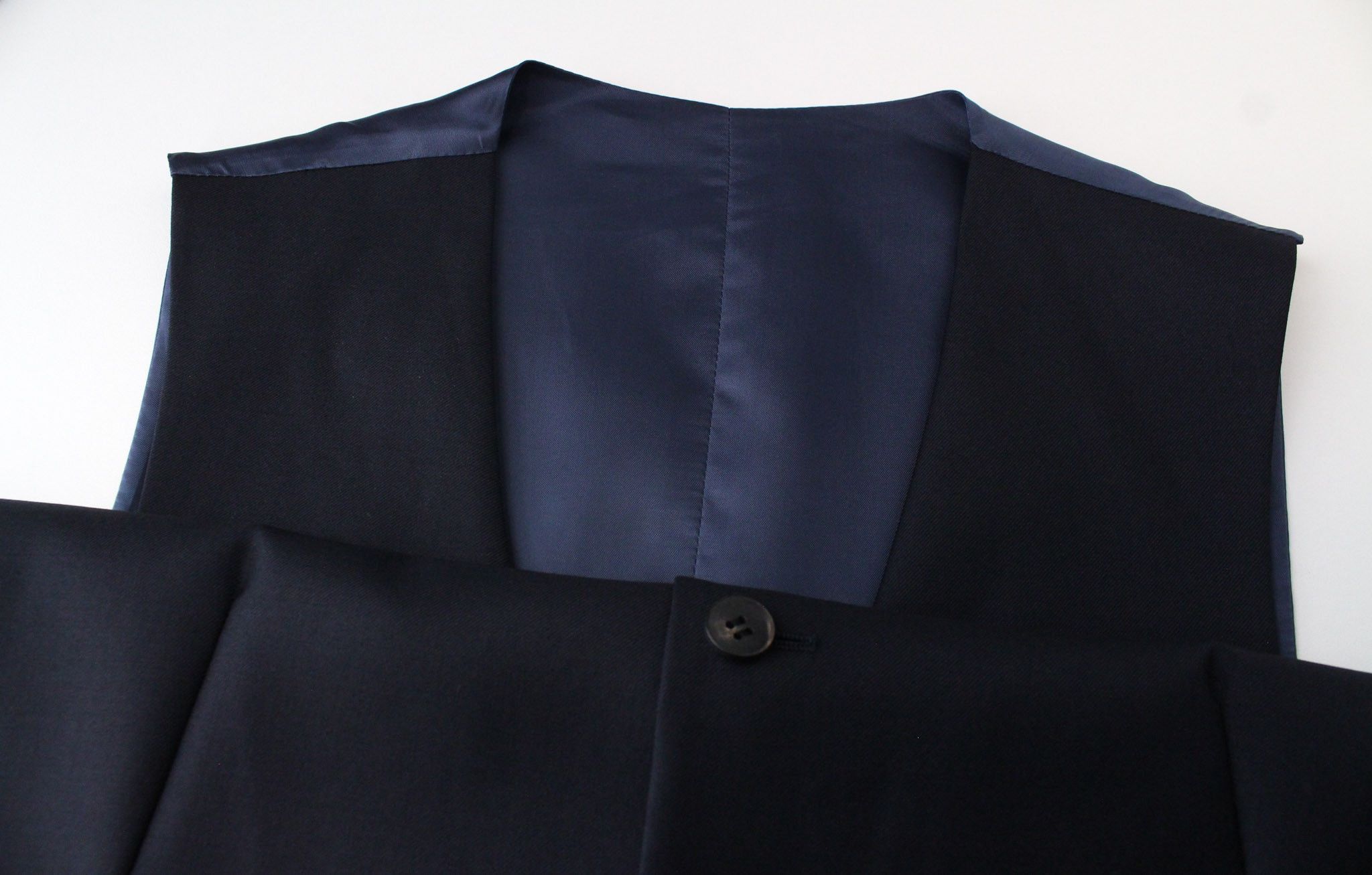 Suitsupply LAZIO BLUELINE UK36L Navy Wool 3 Piece Suit 67390 Size 36R - 10 Thumbnail