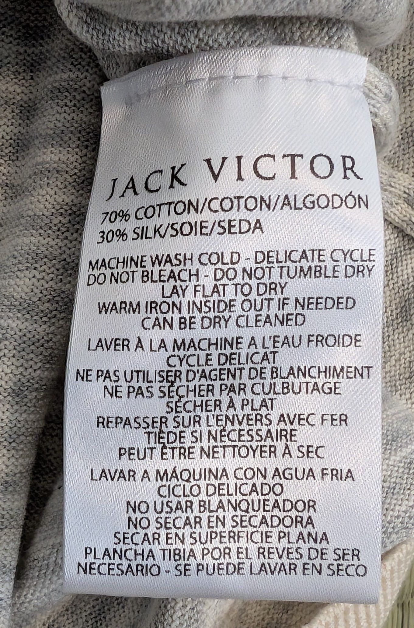 Jack Victor NWT Jack Victor Bartholomew Crew Cotton Silk Sweater Size US XL / EU 56 / 4 - 5 Thumbnail