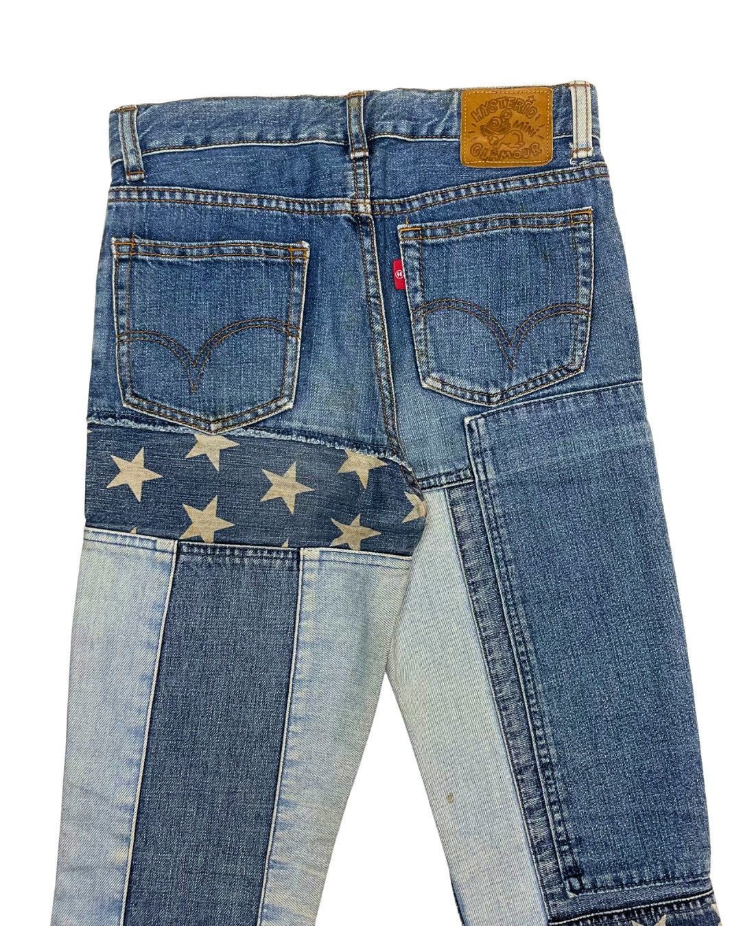 Angel Blue Angel Blue Multi-Tone Denim Star Patchwork Flare Jeans Size 26" / US 2 / IT 38 - 4 Thumbnail