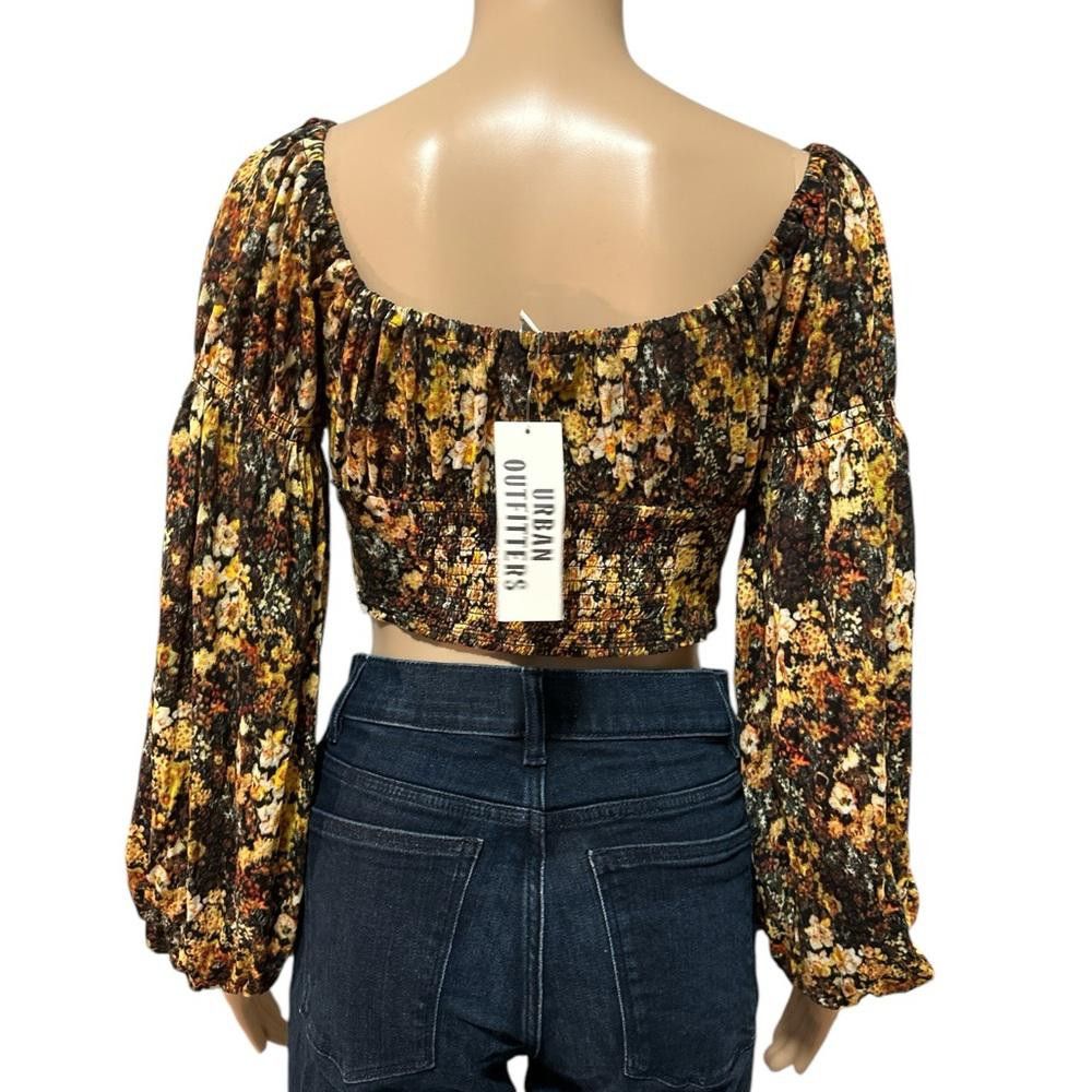 Urban Outfitters Floral Long Sleeve Women's Top Size S / US 4 / IT 40 - 3 Thumbnail