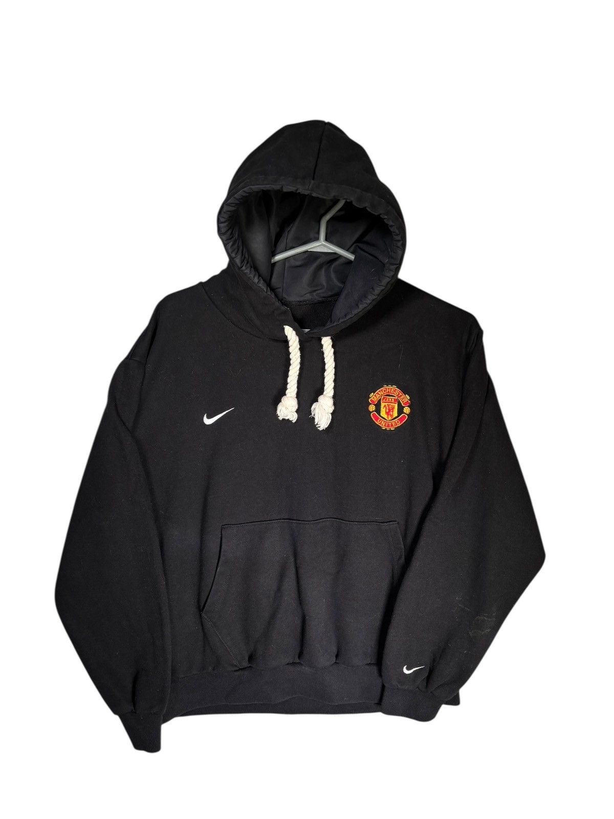 VTG Nike Manchester United FC Hoodie Mens Medium Sweatshirt