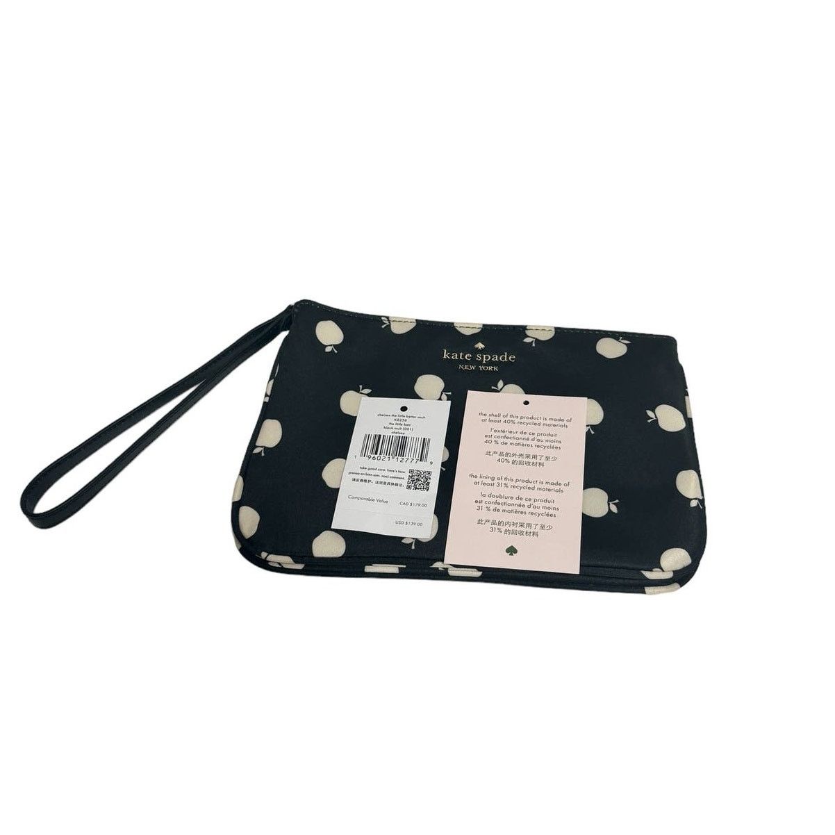 Kate Spade Kate Spade Apple Printed Nylon Medium Wristlet Zip Pouch Size ONE SIZE - 4 Thumbnail