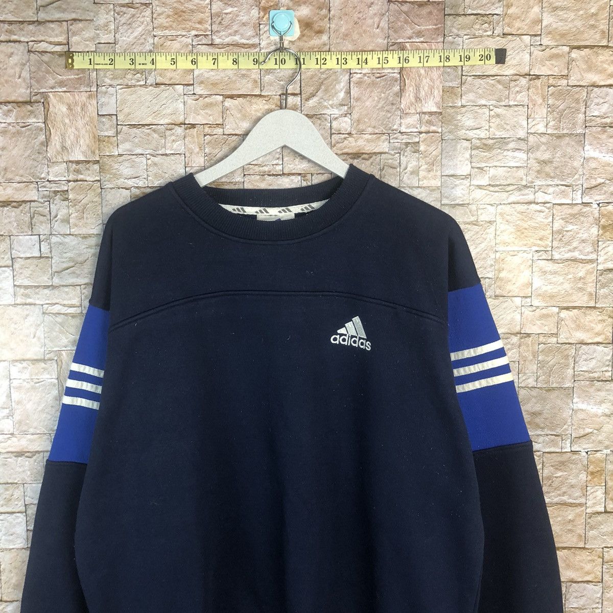 Adidas × Vintage Adidas Dark Blue Sweatshirt #A6 Size US XL / EU 56 / 4 - 2 Thumbnail