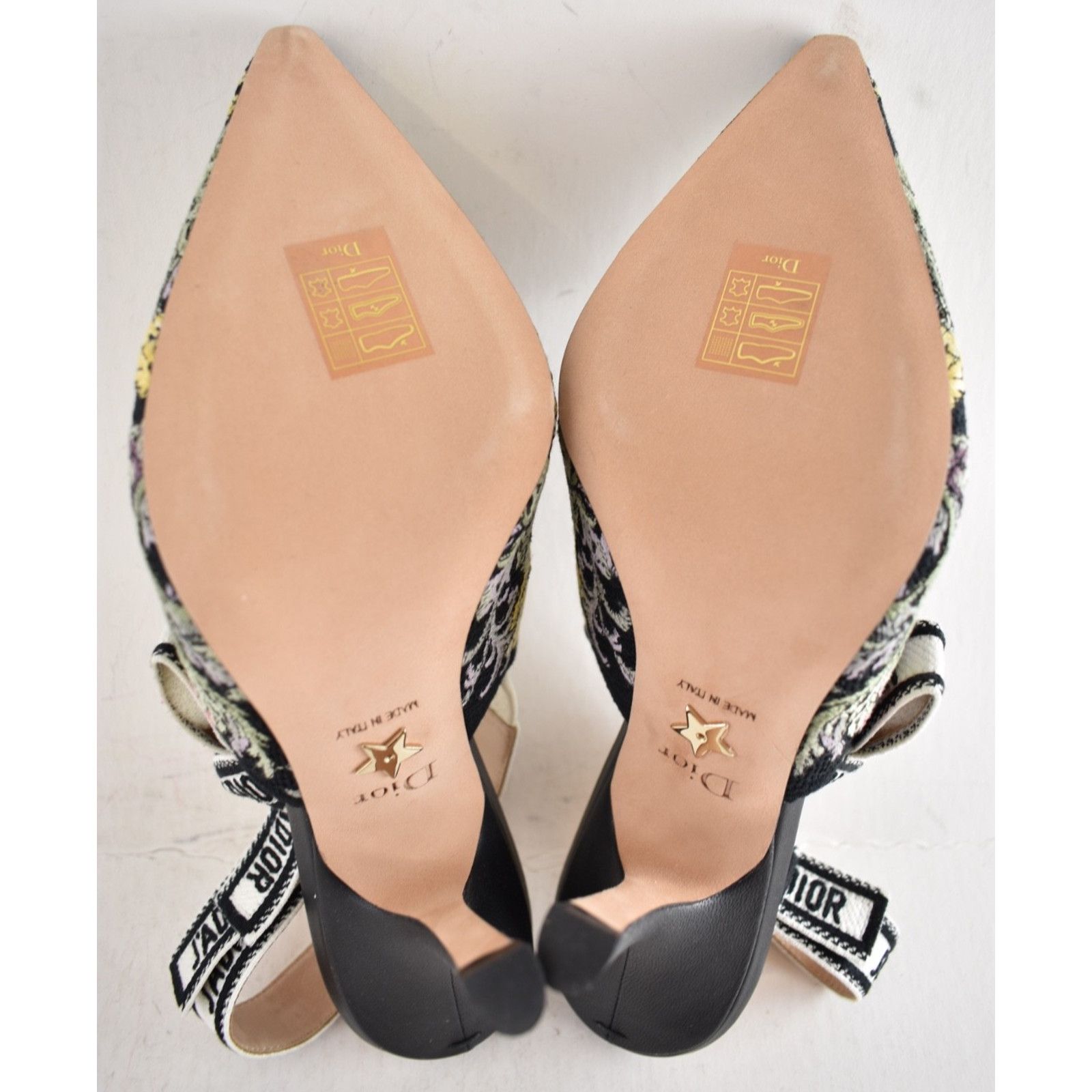 Dior Dior J'adior Millefiori Floral Ribbon Logo Slingback Pump Size US 7 / IT 37 - 18 Thumbnail