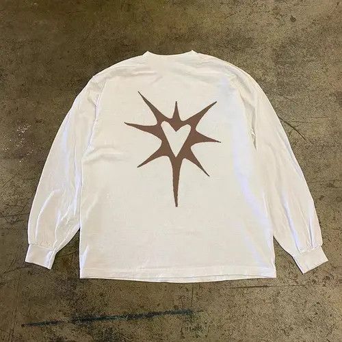 Japanese Brand × Vintage Heart pattern casual retro long sleeve t-shirt Size US L / EU 52-54 / 3 - 4 Thumbnail