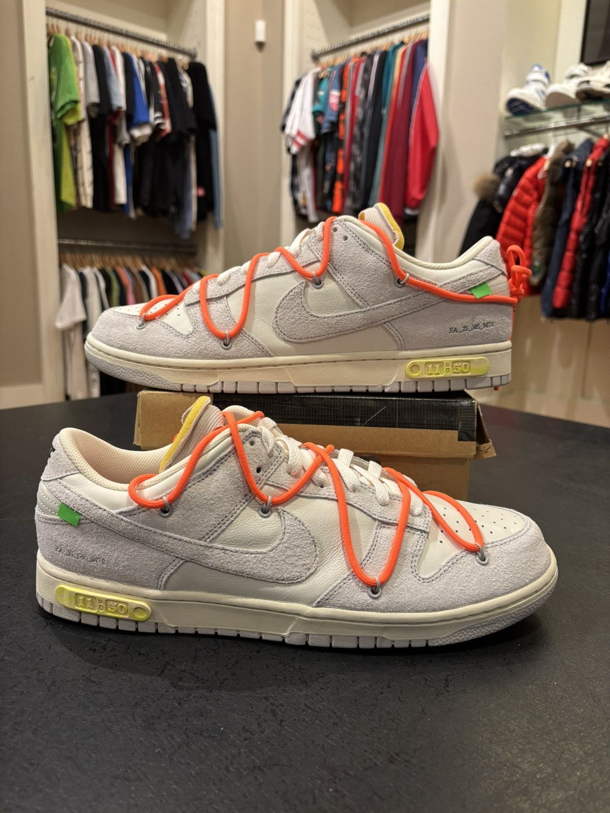 Nike × Off-White Nike Dunk Low ‘Off-White Lot 11’ Size US 14 / EU 47 - 1 Thumbnail