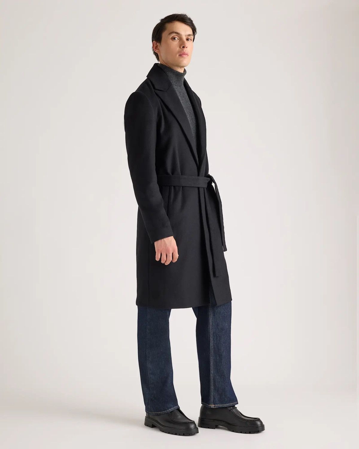 Quince Quince Italian Belted Wool Overcoat (Medium) - NWT Size US M / EU 48-50 / 2 - 2 Thumbnail