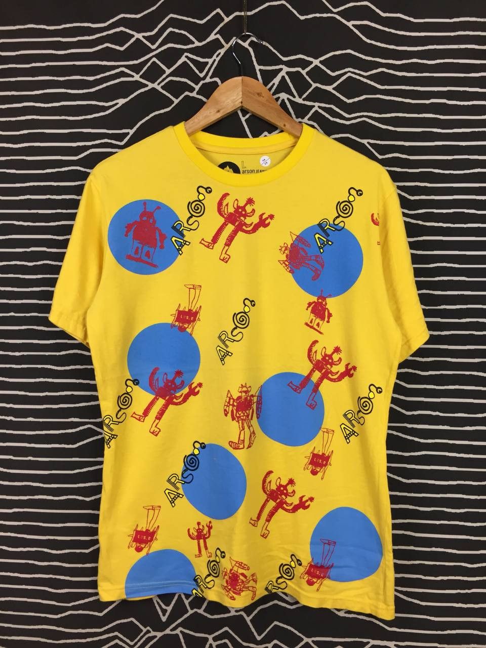 Vintage Arson Jeans All Over Print Made In Korea Tee Size US M / EU 48-50 / 2 - 2 Thumbnail