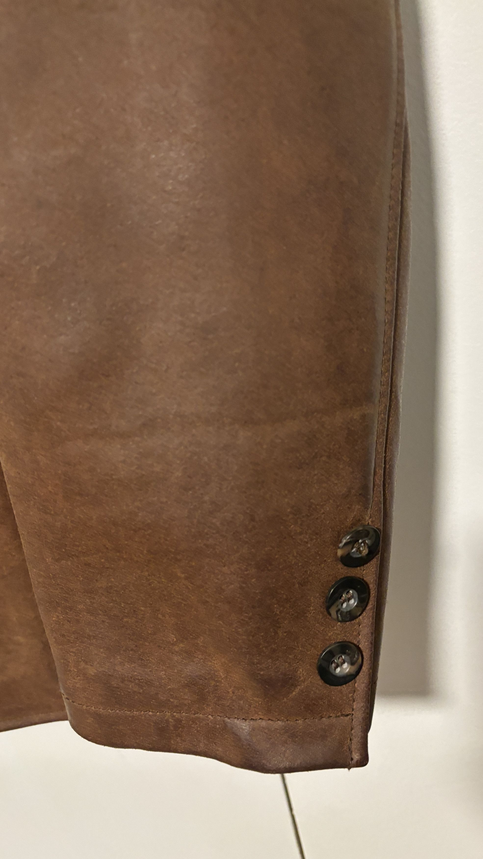 Aero Leathers $850 Brown Leather Button Closure Jacket - Small/ Medium Size US M / EU 48-50 / 2 - 4 Thumbnail
