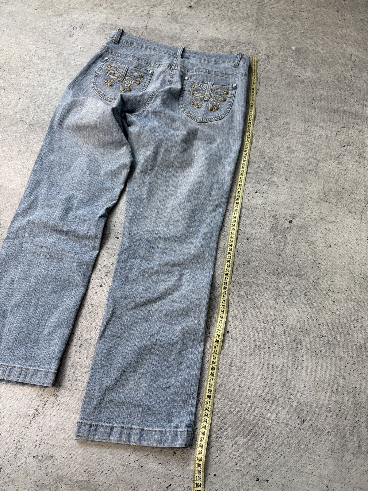 Japanese Brand CRAZY Mega Flared Y2K Jeans / Streetwear Style Avant Garde Size US 32 / EU 48 - 3 Thumbnail