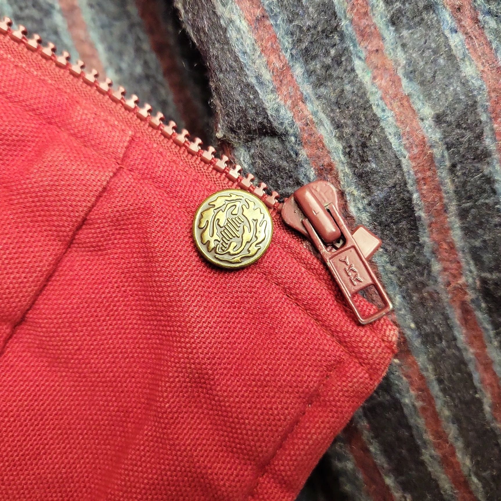 Vintage VINTAGE Miller Jacket Men M Red Lined Aztec Leather Trim Western Ranch Trucker USA Size US M / EU 48-50 / 2 - 6 Thumbnail