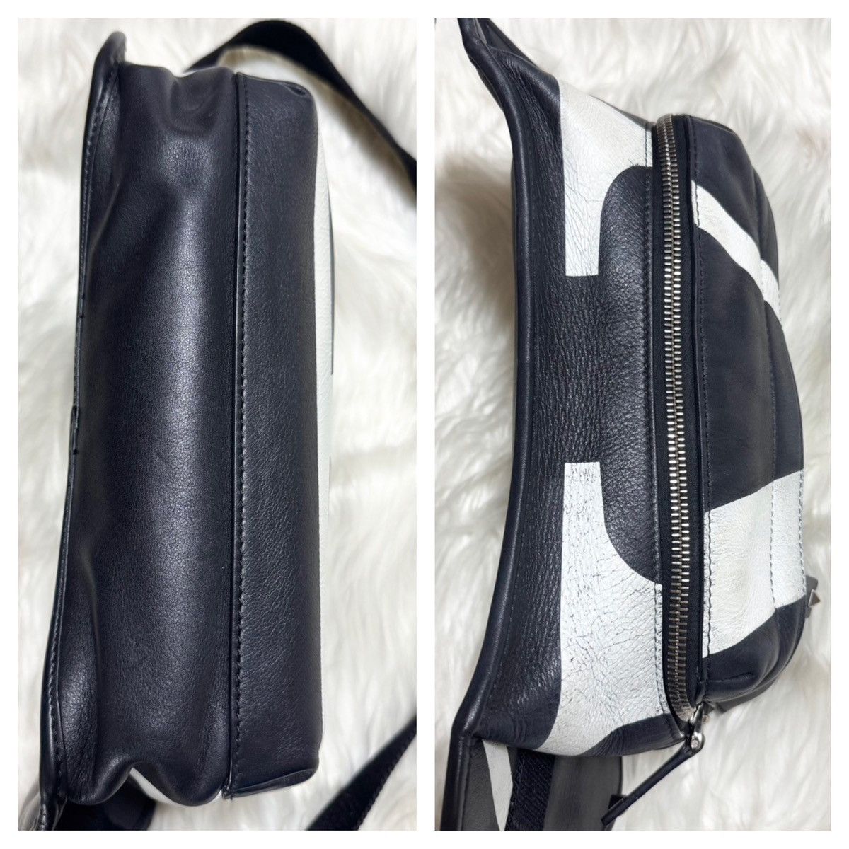 Valentino Valentino Studded Zip Giant V Logo Leather Sling Body Bag Size ONE SIZE - 21 Thumbnail