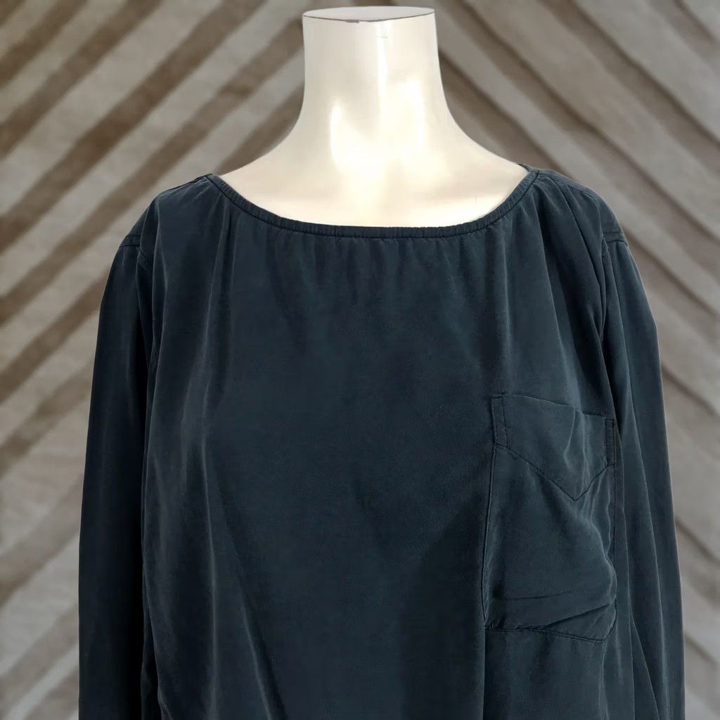 Mara Hoffman MARA HOFFMAN - Women Small - Black Long Sleeve Round Neck Blouse Size S / US 4 / IT 40 - 1 Thumbnail
