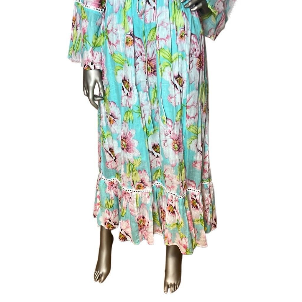 KTZ NWT Debbie Katz Lulu Dress Cotton Bohemian Floral (008) Size S / US 4 / IT 40 - 4 Thumbnail