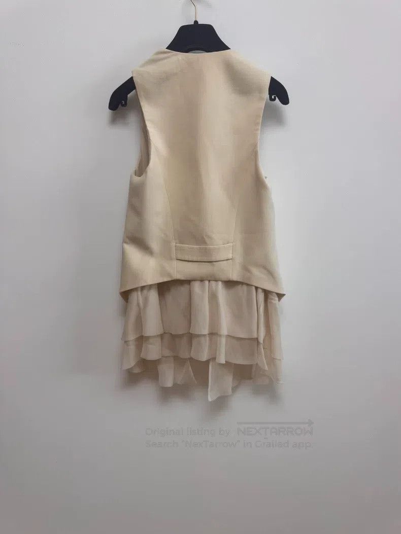 Brunello Cucinelli Brunello Cucinelli Ivory Fake Two-Piece Vest Size XS / US 0-2 / IT 36-38 - 2 Thumbnail