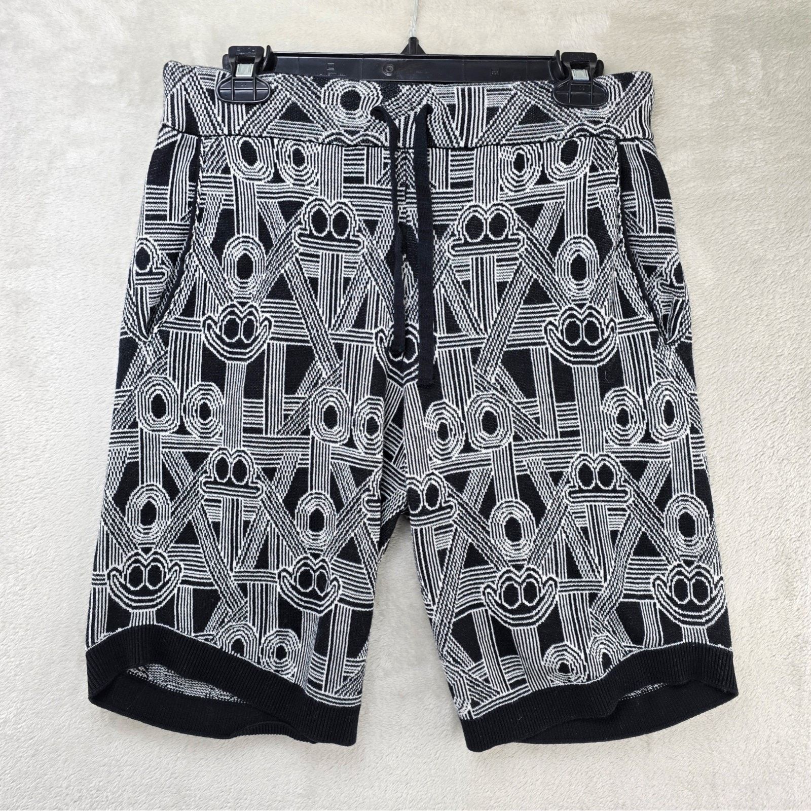Zara Zara x Diaz Faes Woven Shorts Mens Small Black AOP Juan Art Size US 30 / EU 46 - 1 Thumbnail