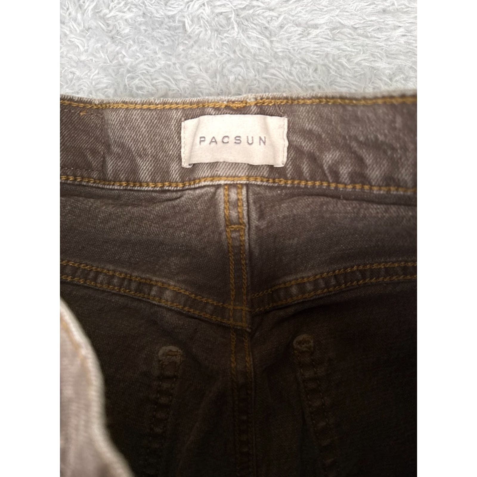 Pacsun Pacsun Jeans Womens 25 Brown Denim Stretch High Rise Bootcut Cotton Blend 25x29 Size 42" / US 20 - 6 Thumbnail