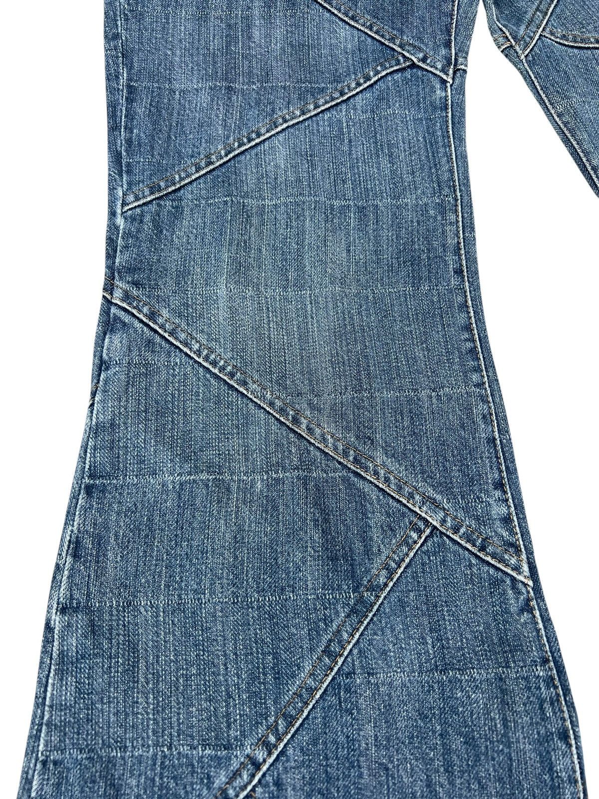 Tornado Mart Archive Tornado Mart Patchwork Denim Super Flare Jeans Size US 31 - 9 Thumbnail