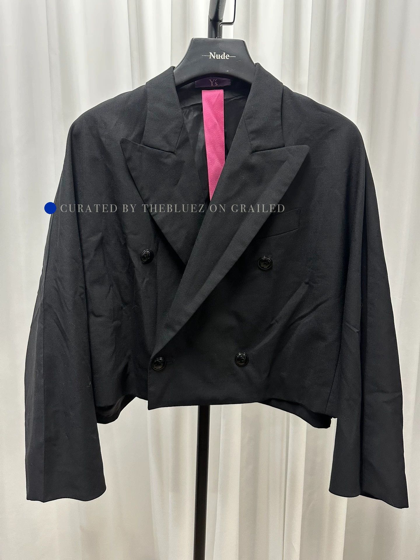 Yohji Yamamoto Wool Blend Oversized Jacket in Black Size US M / EU 48-50 / 2 - 1 Thumbnail