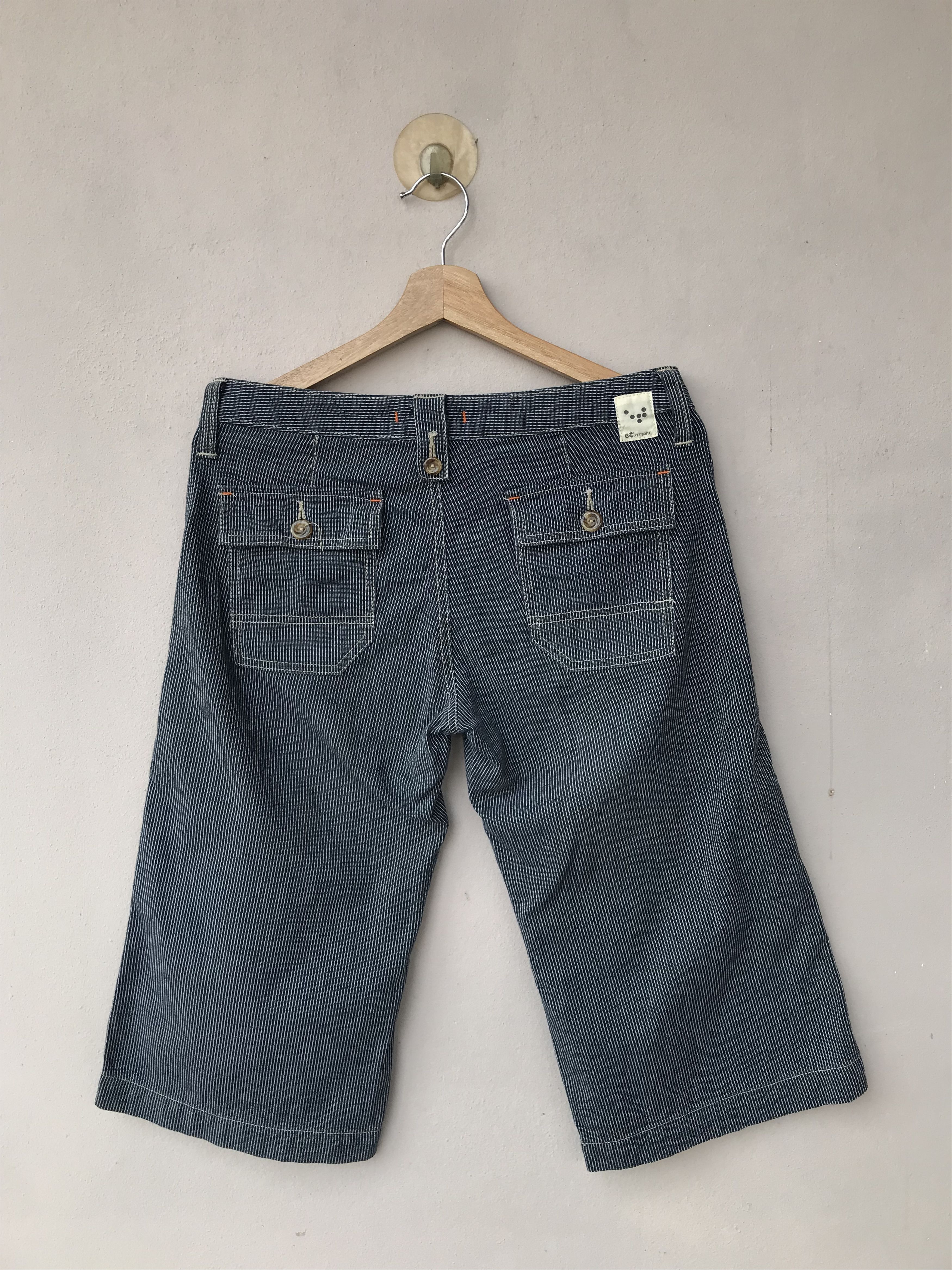 Japanese Brand Vintage Et Boite Stripe Short Pants Size US 32 / EU 48 - 7 Thumbnail