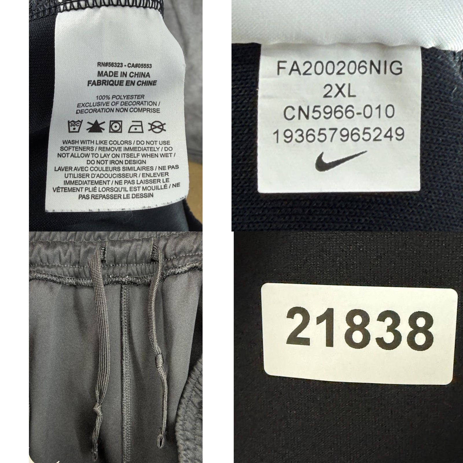 Nike Nike Lakers Dri-FIT Training Pants CN5966-010 Black Mens 2XL Sports Joggers Pants Athletic NBA breathable Size US 39 - 9 Thumbnail