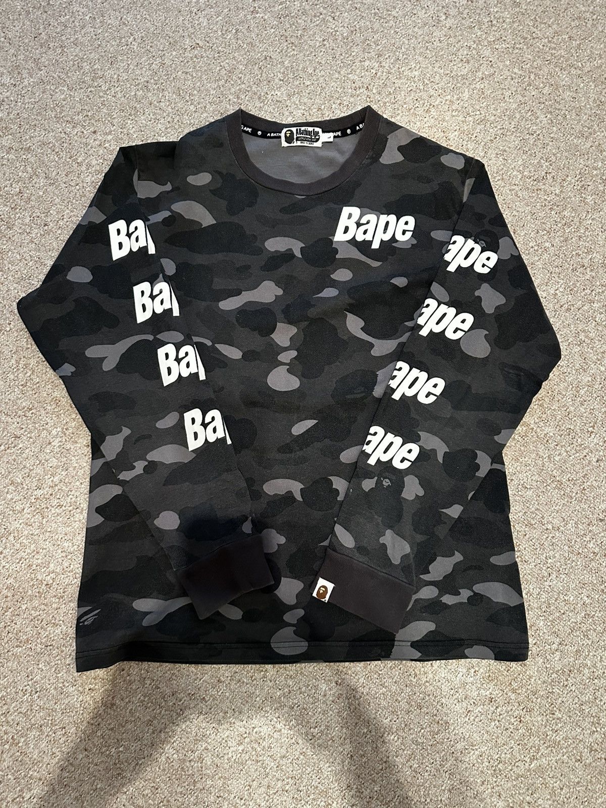 Bape BAPE Gray Camo Long Sleeve Size US L / EU 52-54 / 3 - 1 Thumbnail