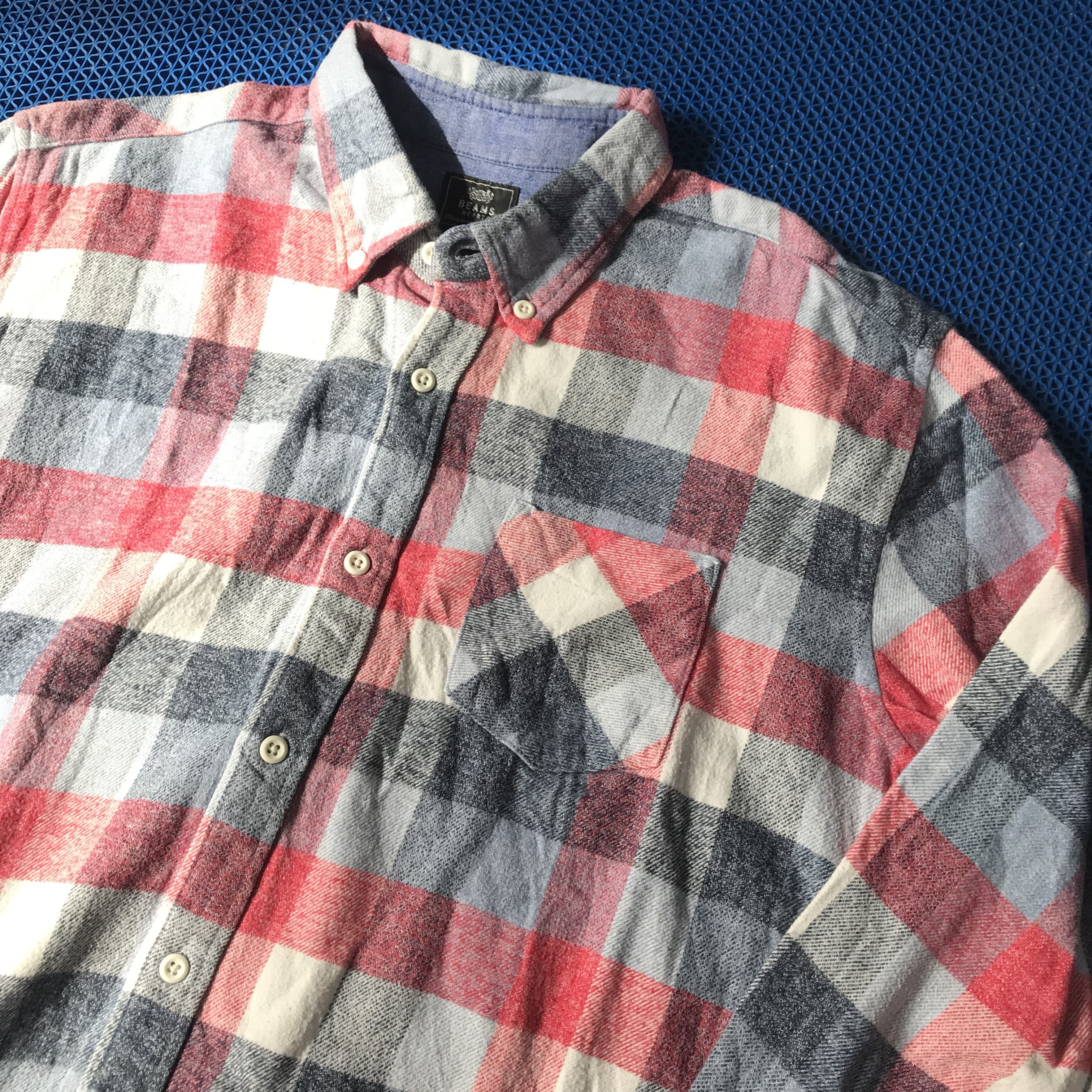 Japanese Brand Beams Heart Flannel Long Sleeves Shirt Size M Tartan Size US L / EU 52-54 / 3 - 11 Thumbnail