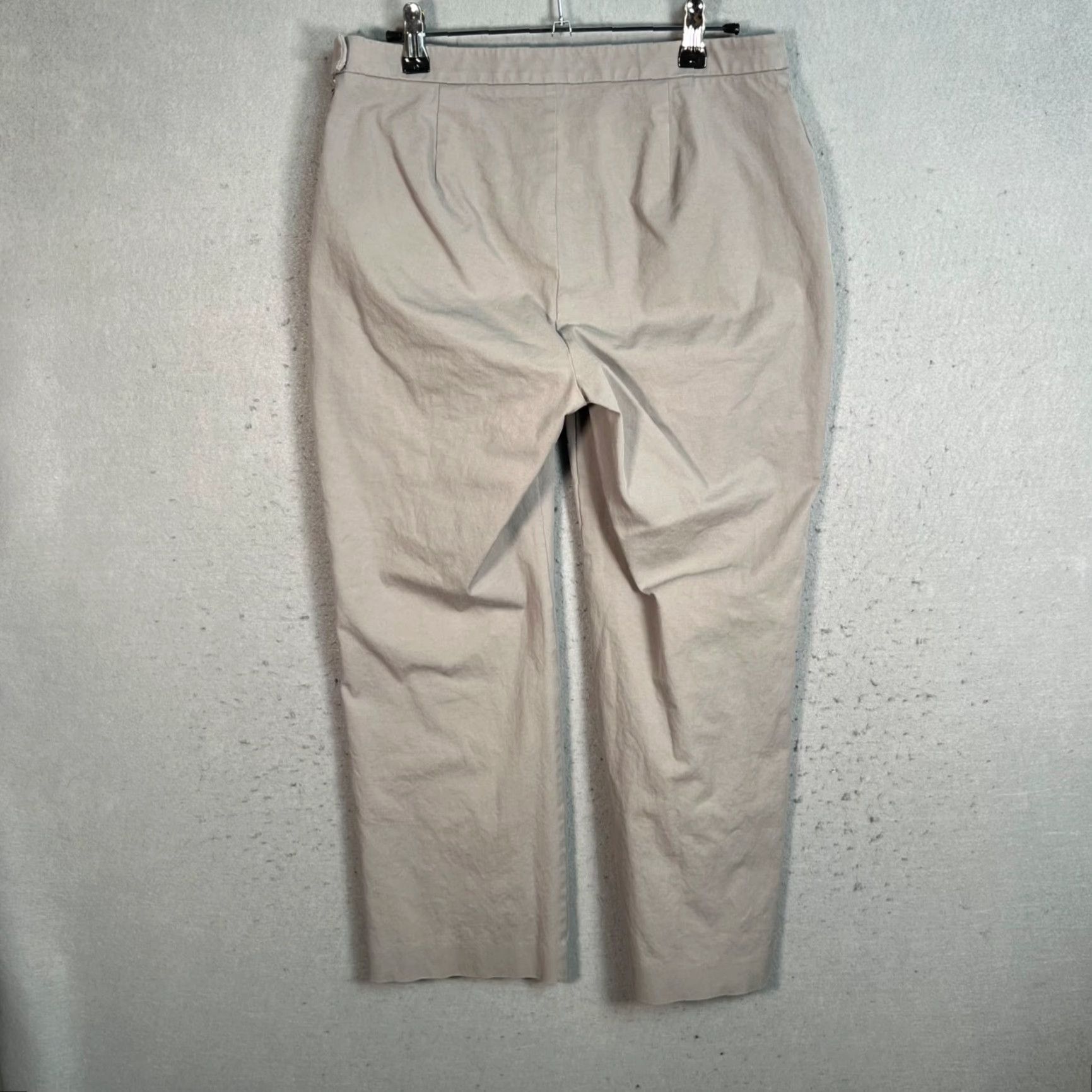 Eileen Fisher VINTAGE Eileen Fisher Pants Cropped Straight Leg 6 Gray Organic Cotton Blend Womens Size 6 Stretch Cropped 23in Inseam Womens Size 28" / US 6 / IT 42 - 2 Thumbnail