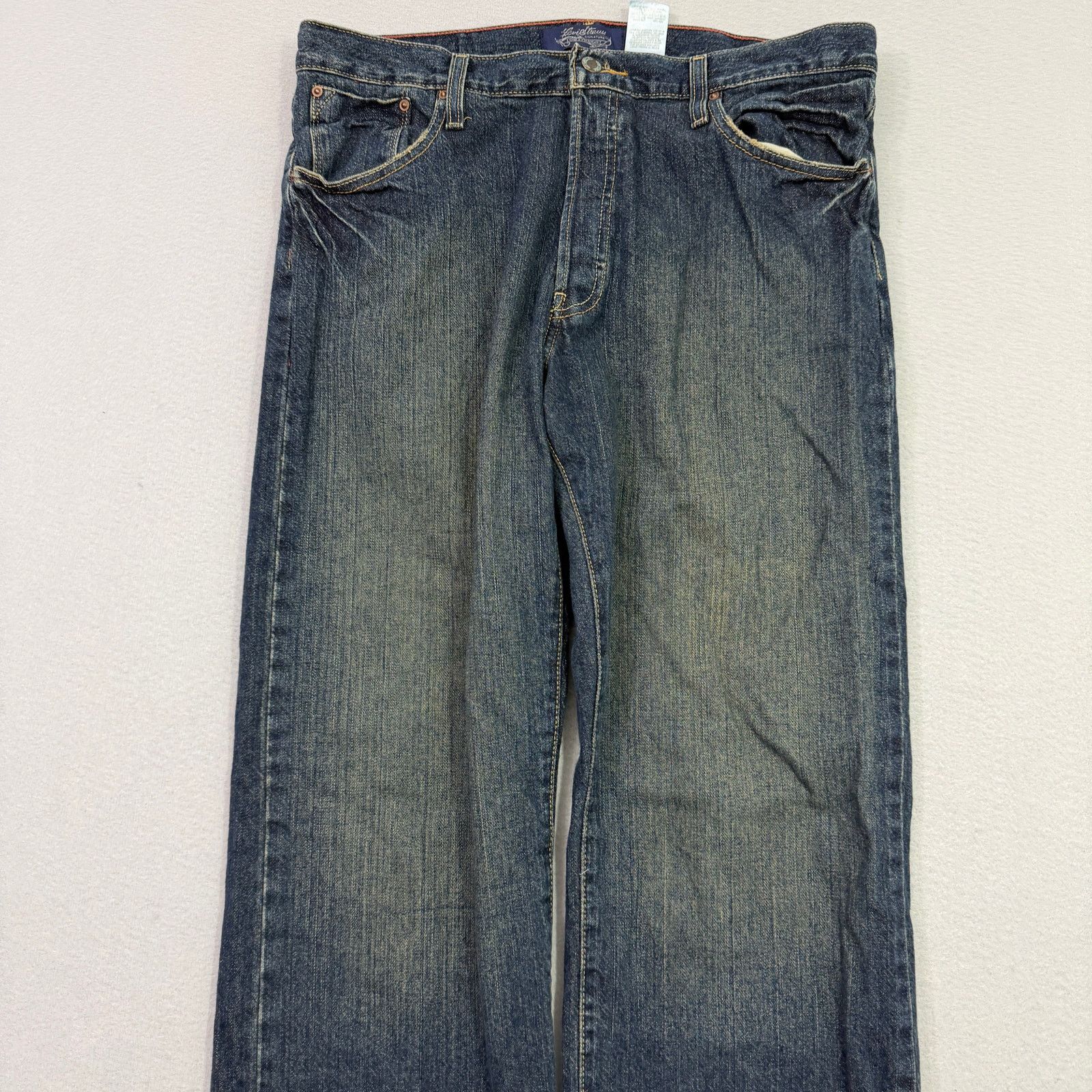 Levi's Vintage Levis Low Straight Jeans Men's 34x30 Dark Wash Faded Size US 34 / EU 50 - 2 Thumbnail