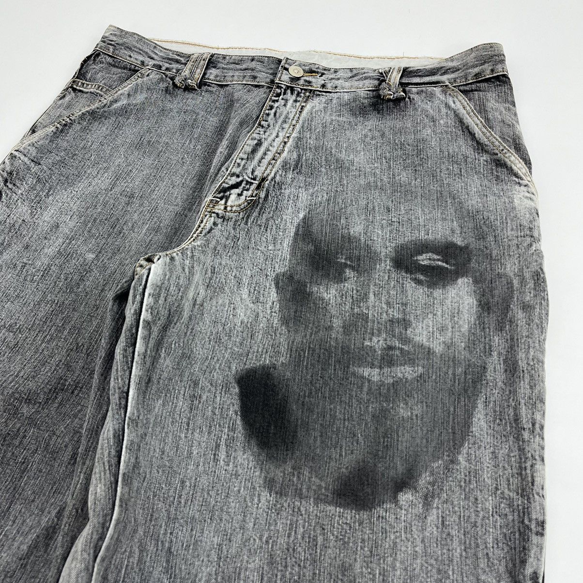 Makaveli × Vintage Vintage 2pac Makaveli Baggy Jeans Lyrics Printed Artworks Size US 40 / EU 56 - 3 Thumbnail