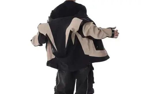 Other Retro Color Block Casual Motorcycle Jacket Size US L / EU 52-54 / 3 - 2 Thumbnail