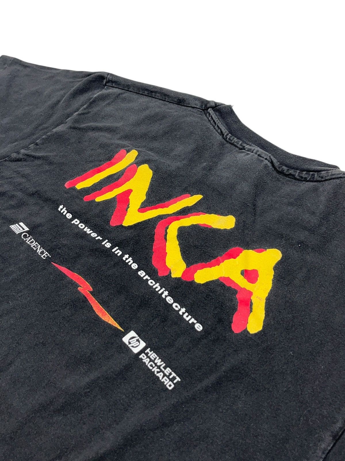 Hanes × Vintage Vintage 90s INCA Software Programme T-shirt Size US L / EU 52-54 / 3 - 9 Thumbnail