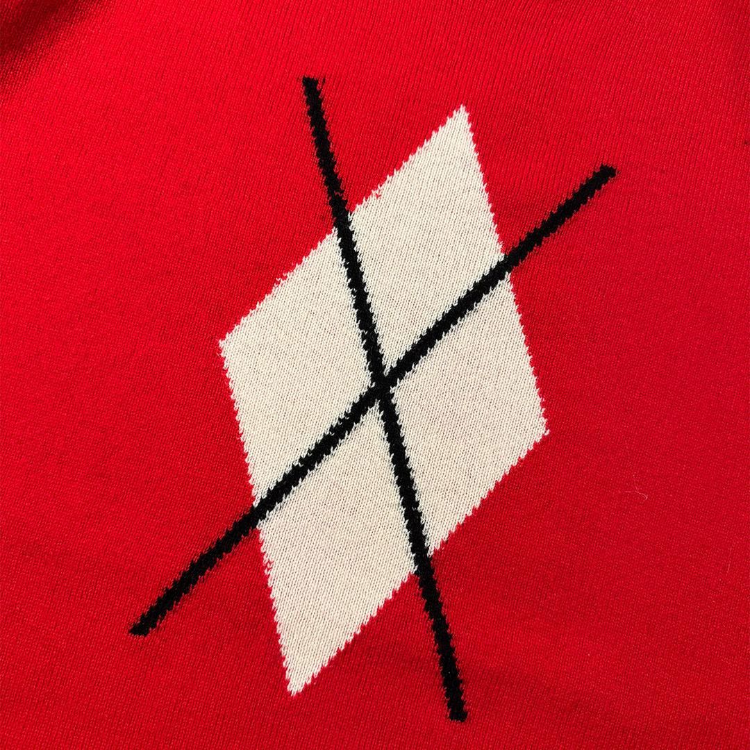 Bape BAPE Red Argyle 90s Knit Sweater (L) Size US L / EU 52-54 / 3 - 3 Thumbnail