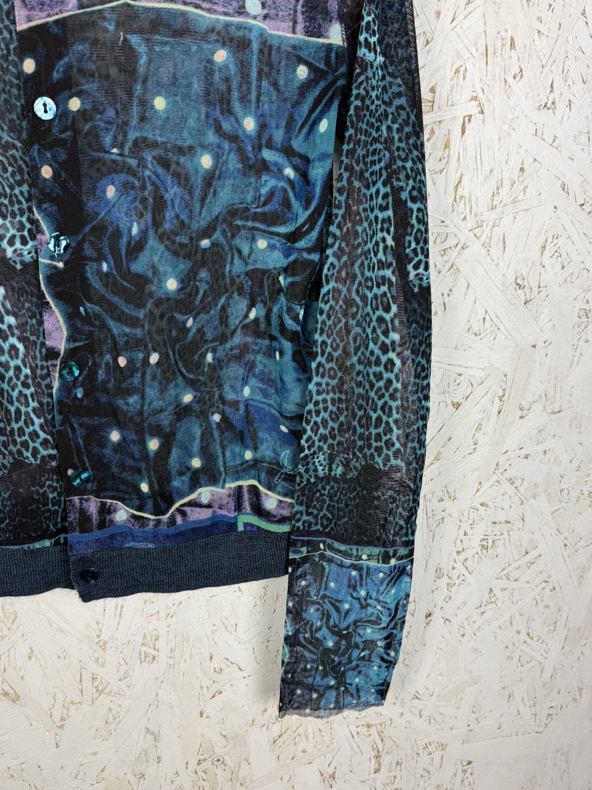 Jean Paul Gaultier Vintage Jean Paul Gaultier Femme Powernet Mesh Cardigan Size S / US 4 / IT 40 - 4 Thumbnail
