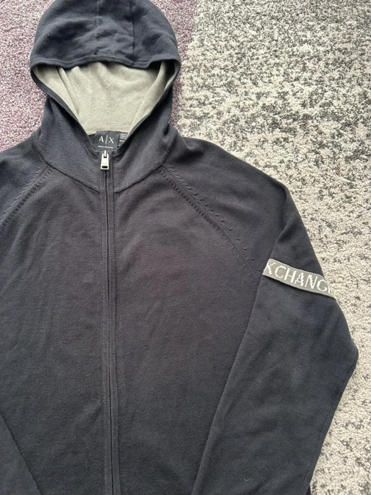 Armani Exchange Armani Exchange Zip Hoodie – Logo Sleeve Tape, Slim Fit Size US M / EU 48-50 / 2 - 2 Thumbnail