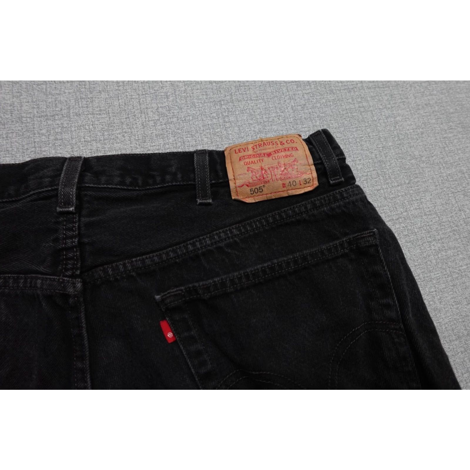 Levi's Levi's 505 Jeans Mens Regular Levi's 505 Jeans Black Dark Wash Denim Western Cowboy Relaxed Straight 32x40 Mens Size US 40 / EU 56 - 2 Thumbnail