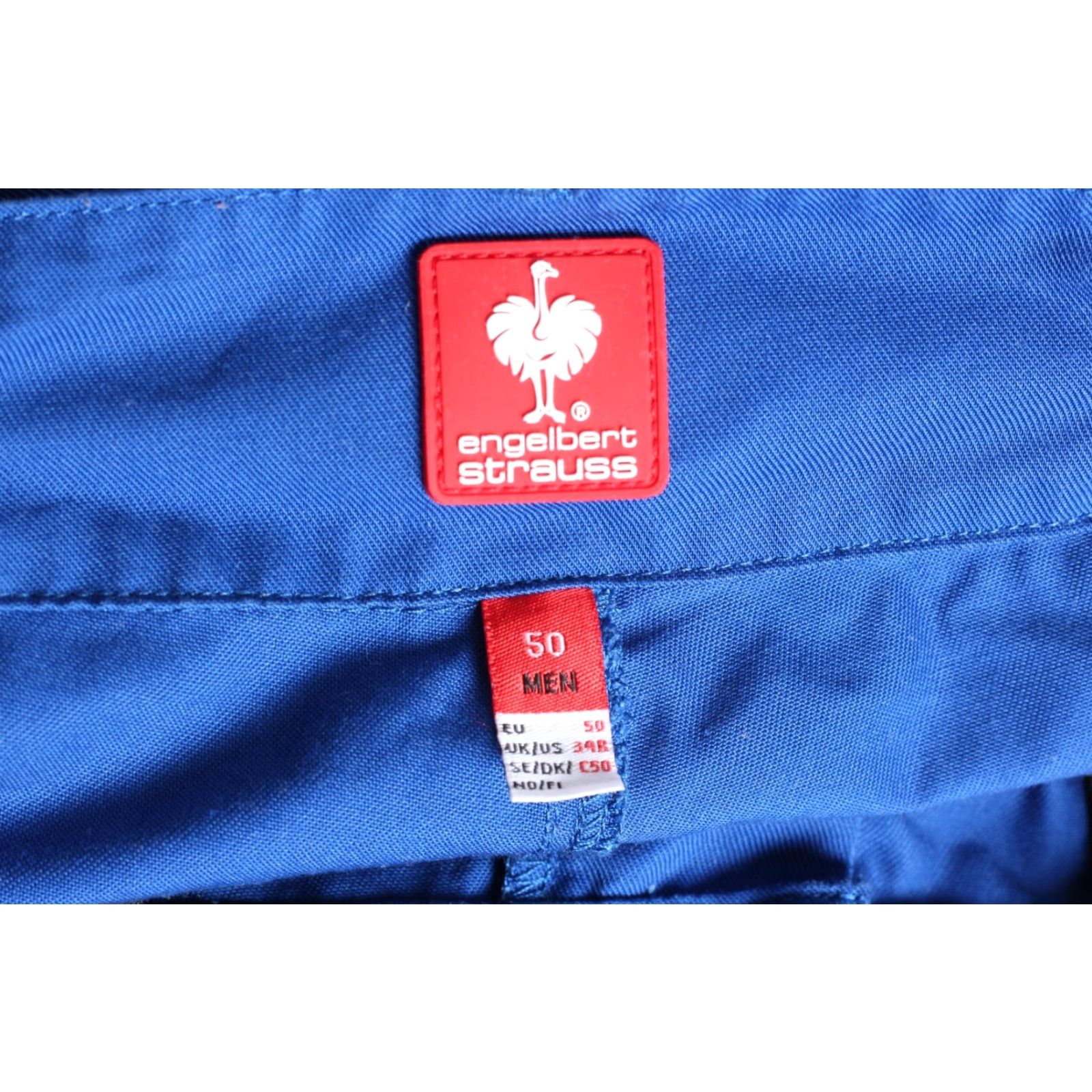 Vintage ENGELBERT STRAUSS Workwear Shorts Men Size 50 W34R DZ8028 Blue Cargo Twill Cotton Polyester Regular Waist 34 in 11 in inseam Mens Size US 34 / EU 50 - 6 Thumbnail