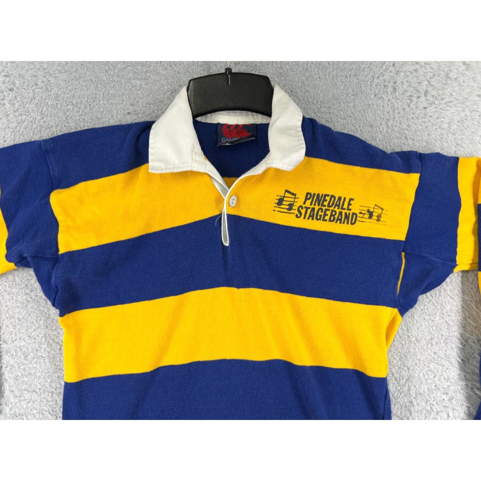 Vintage VINTAGE Canterbury Polo Shirt Men Small Yellow Blue Rugby Cotton Golf Pinedale Stageband Size US S / EU 44-46 / 1 - 7 Thumbnail