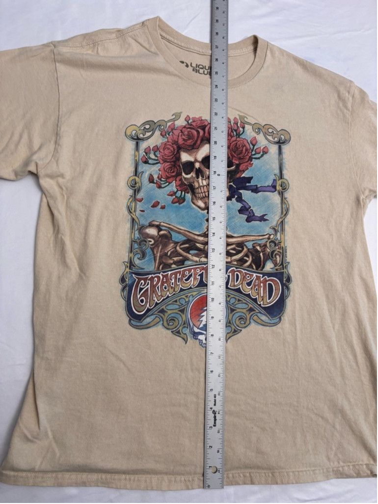 Liquid Blue Men's Liquid Blue Grateful Dead T-shirt Size L Beige Size US L / EU 52-54 / 3 - 4 Thumbnail
