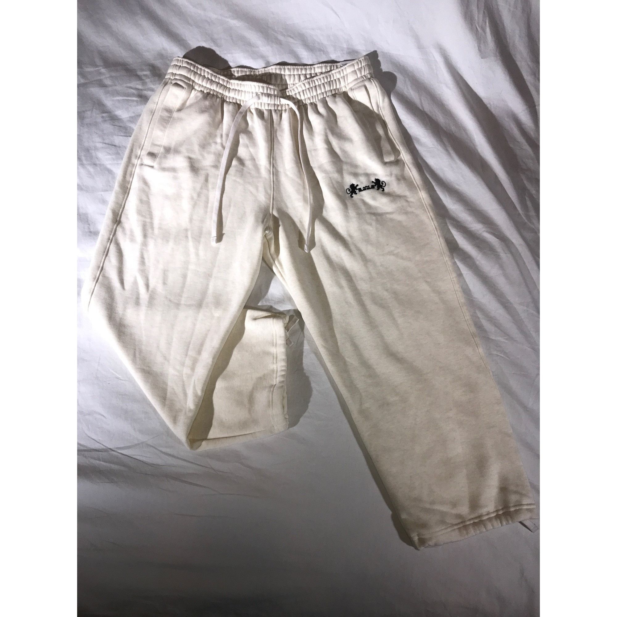 Nike Nike Mens Lebron James Cream Cotton Sweatpants Size US 36 / EU 52 - 1 Thumbnail