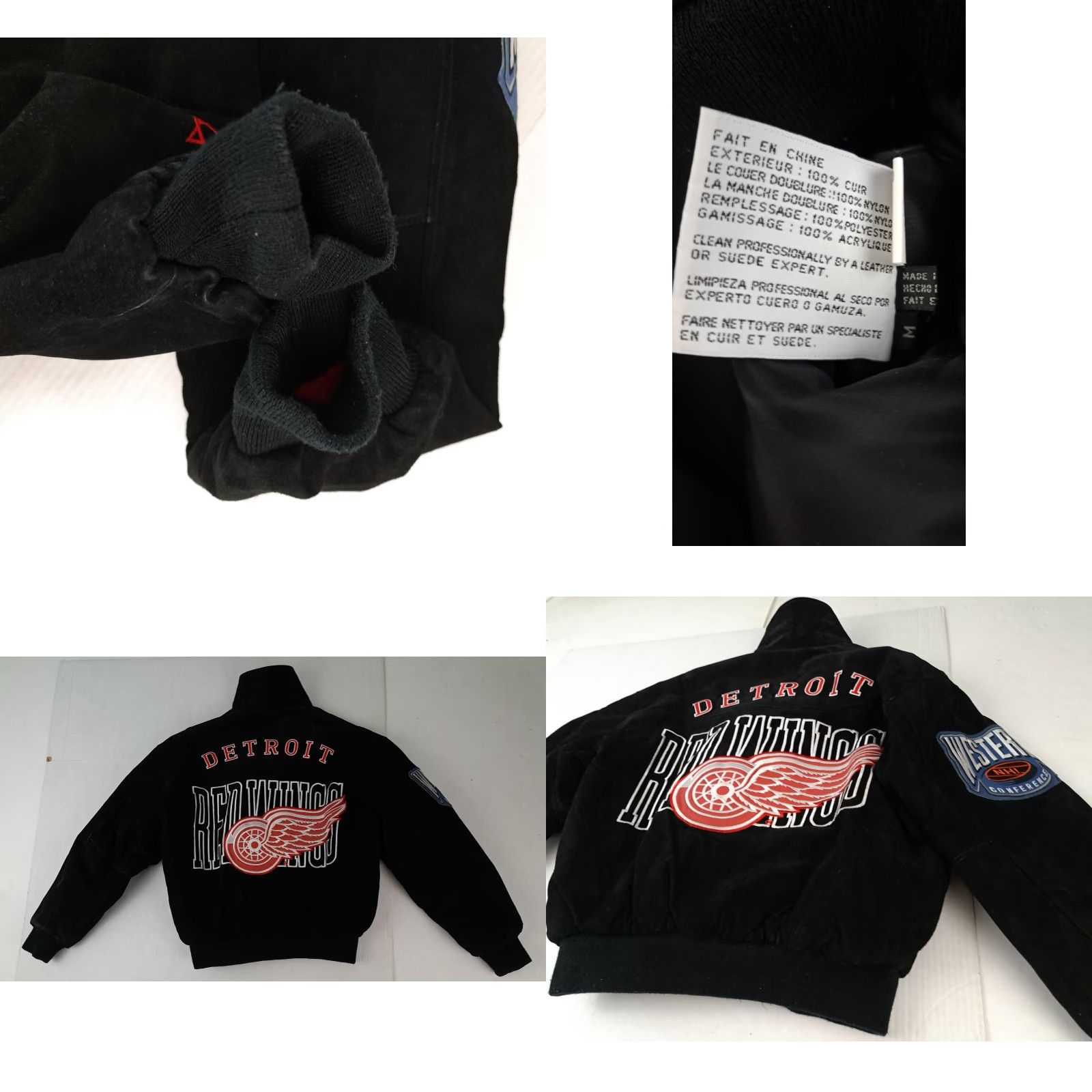 Hamilton VINTAGE Detroit Red Wings Leather Suede&Nylon Reversible Button Jacket Medium Size US M / EU 48-50 / 2 - 8 Thumbnail