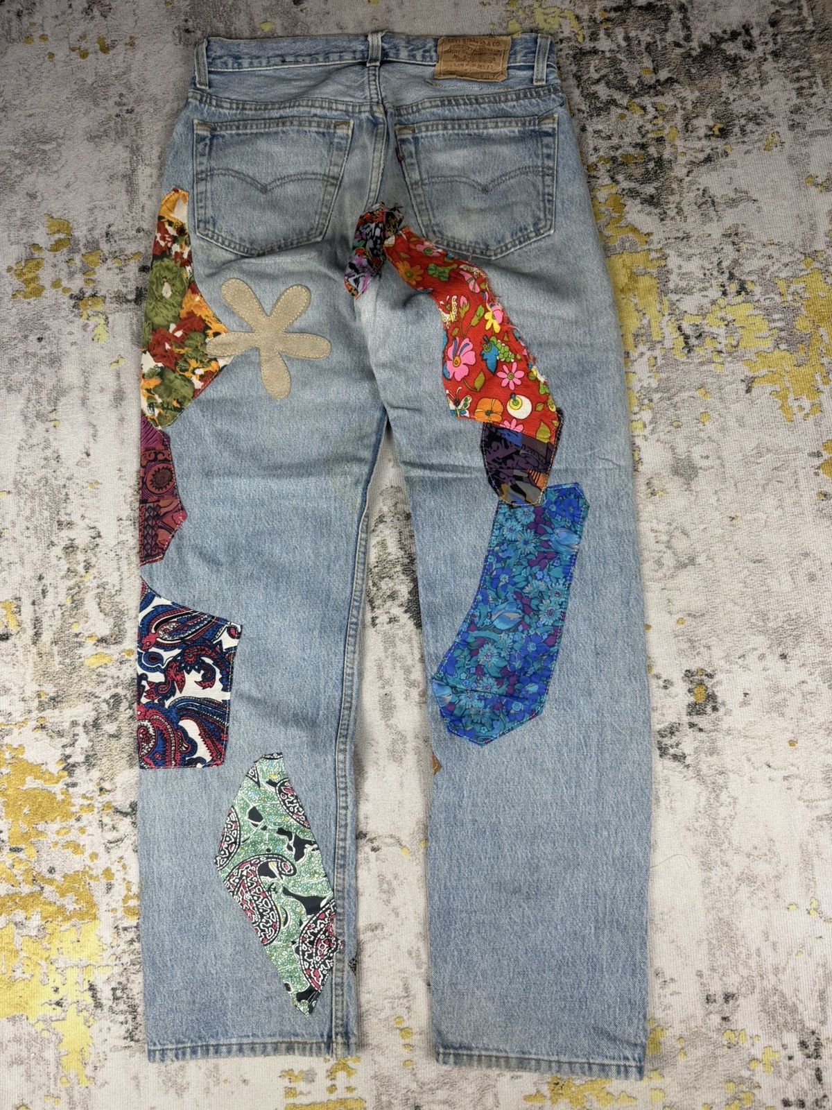 Junya Watanabe Vintage 80s Levis 501 Inspired Kapital Sashiko Boro Jeans Size US 30 / EU 46 - 3 Thumbnail