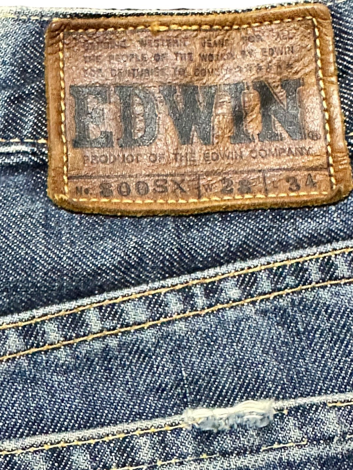Edwin Vintage Edwin 800 SX Flare Mudwash Distressed Denim Size US 27 - 6 Thumbnail