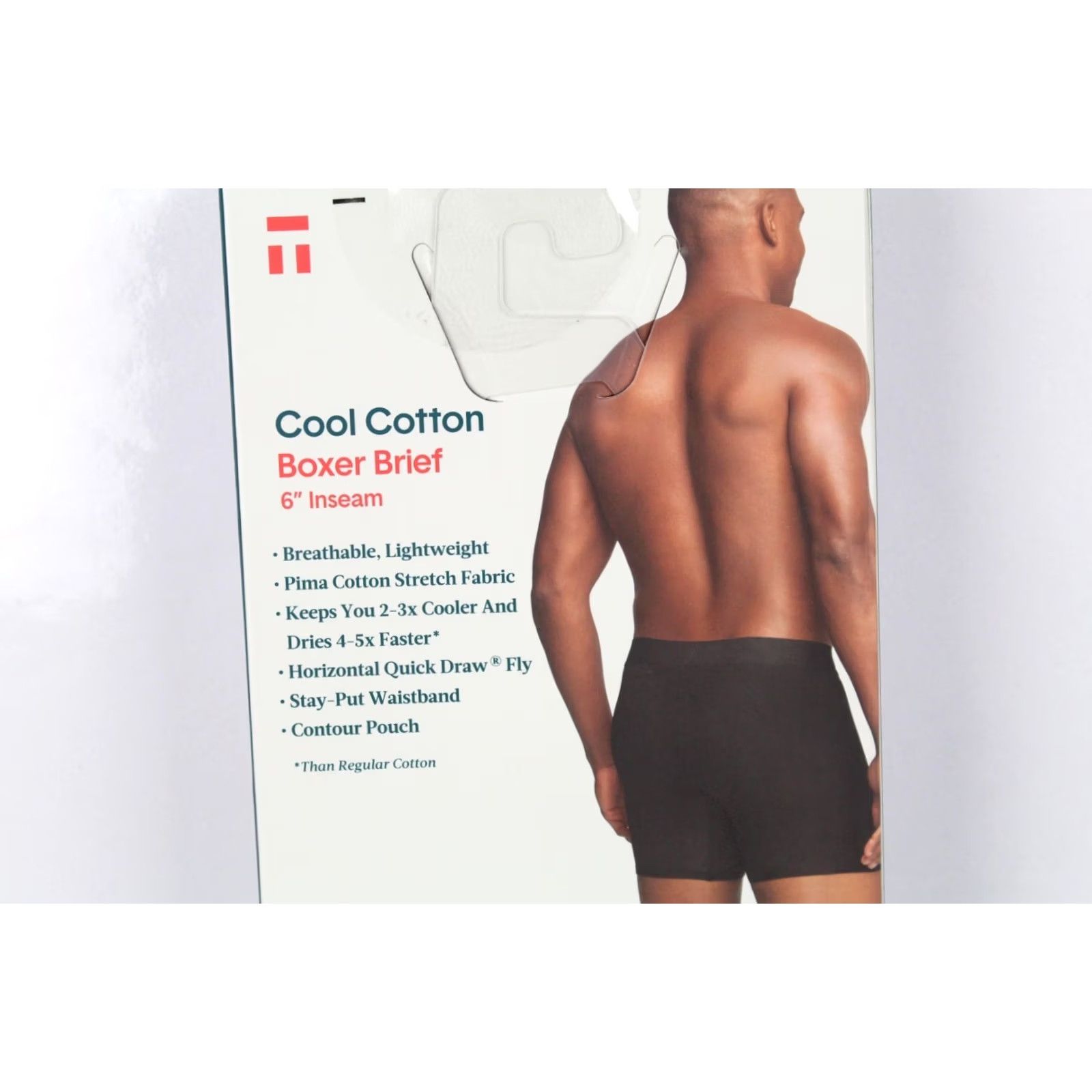 Vintage Tommy John Men's 6 Boxer Briefs 2 Pack Cool Cotton S Small Navy / Black Size 36R - 4 Thumbnail