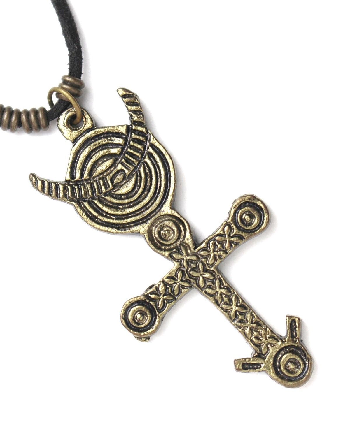 Vintage 2000S JAPANESE MADE ESOTERIC PROTECTION CROSS NECKLACE Size ONE SIZE - 3 Thumbnail