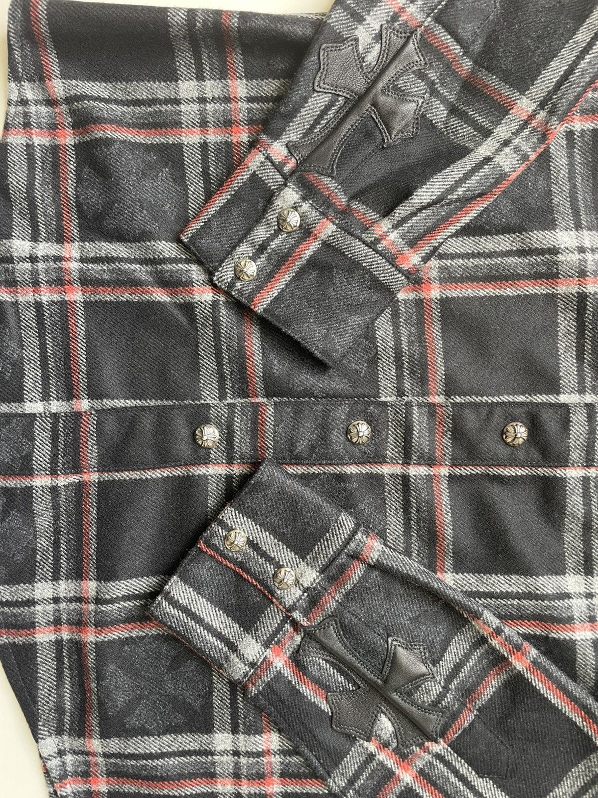 Chrome Hearts Chrome Hearts Gas Station Plaid Cashmere Cross Patch Shirt Size US S / EU 44-46 / 1 - 5 Thumbnail