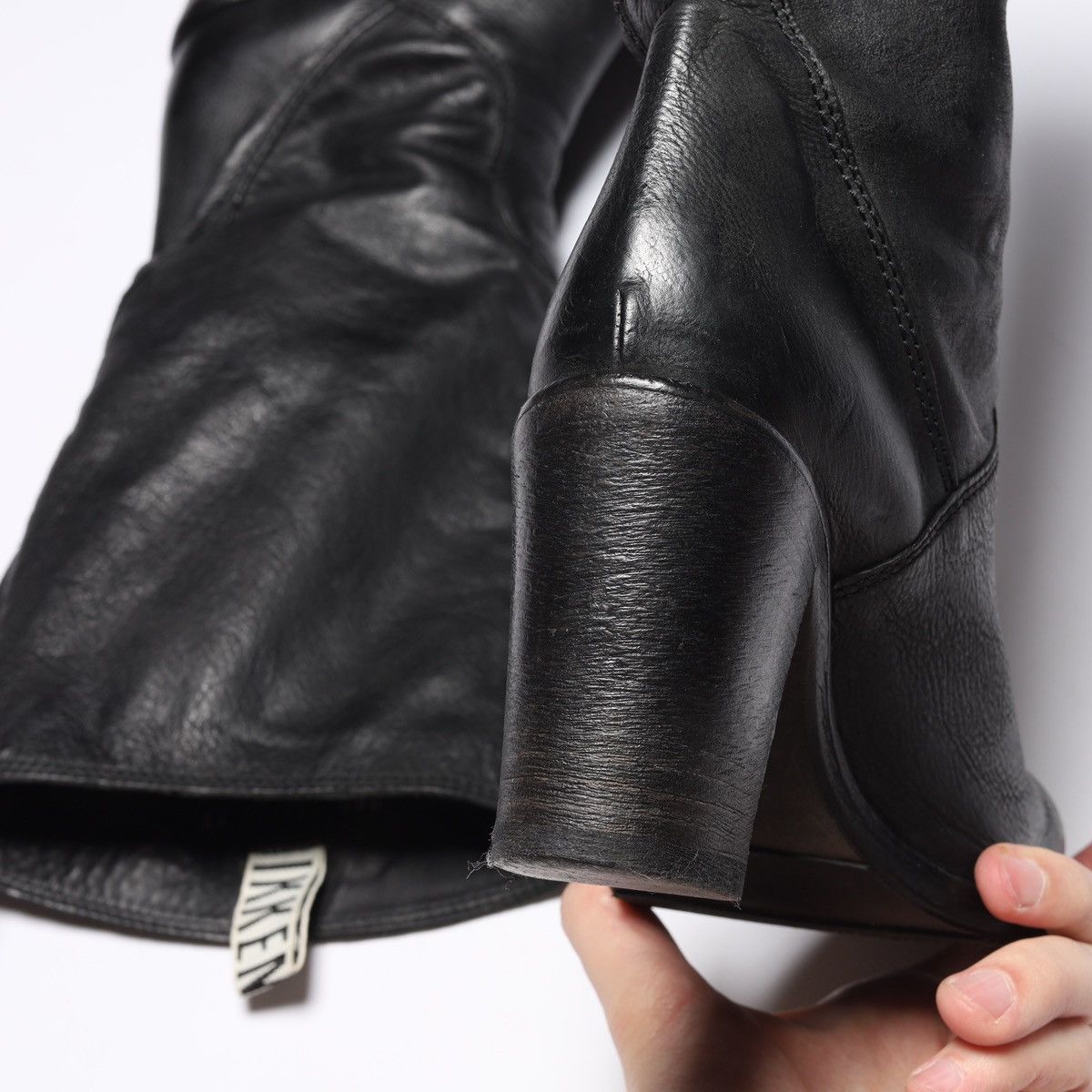 Dirk Bikkembergs Dirk Bikkembergs Thigh High Boots Leather Knee Zip Shoes Size US 7 / IT 37 - 7 Thumbnail