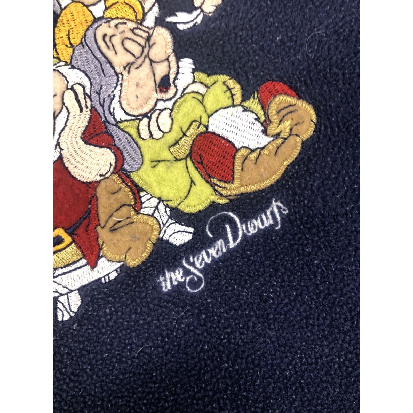 Disney VINTAGE Disney Seven Dwarfs Hoodie Womens XL Blue Fleece Embroidered 90s Cartoon Pullover Size XL / US 12-14 / IT 48-50 - 3 Thumbnail