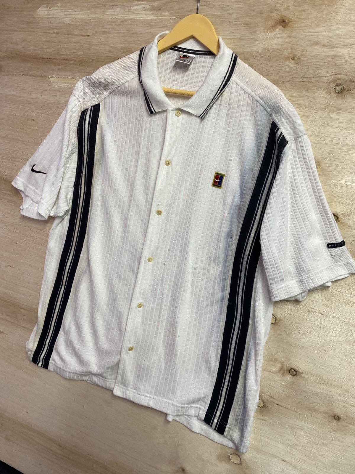 Nike Vintage nike court tshirt buttons ups Size US XXL / EU 58 / 5 - 3 Thumbnail